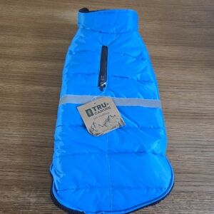 NWT Tru-Canine Quilted Winter Dog Jacket In Blue Size Medium